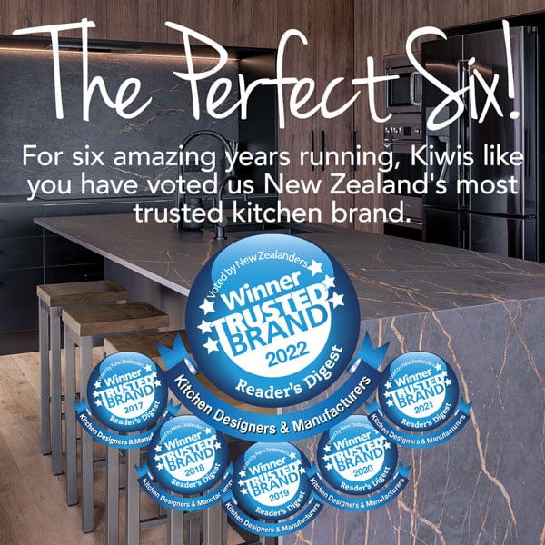  For six years running, Kiwis have voted Kitchen Studio the most trusted kitchen brand in New Zealand.